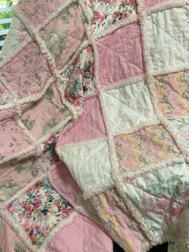pink quilt rag quilt