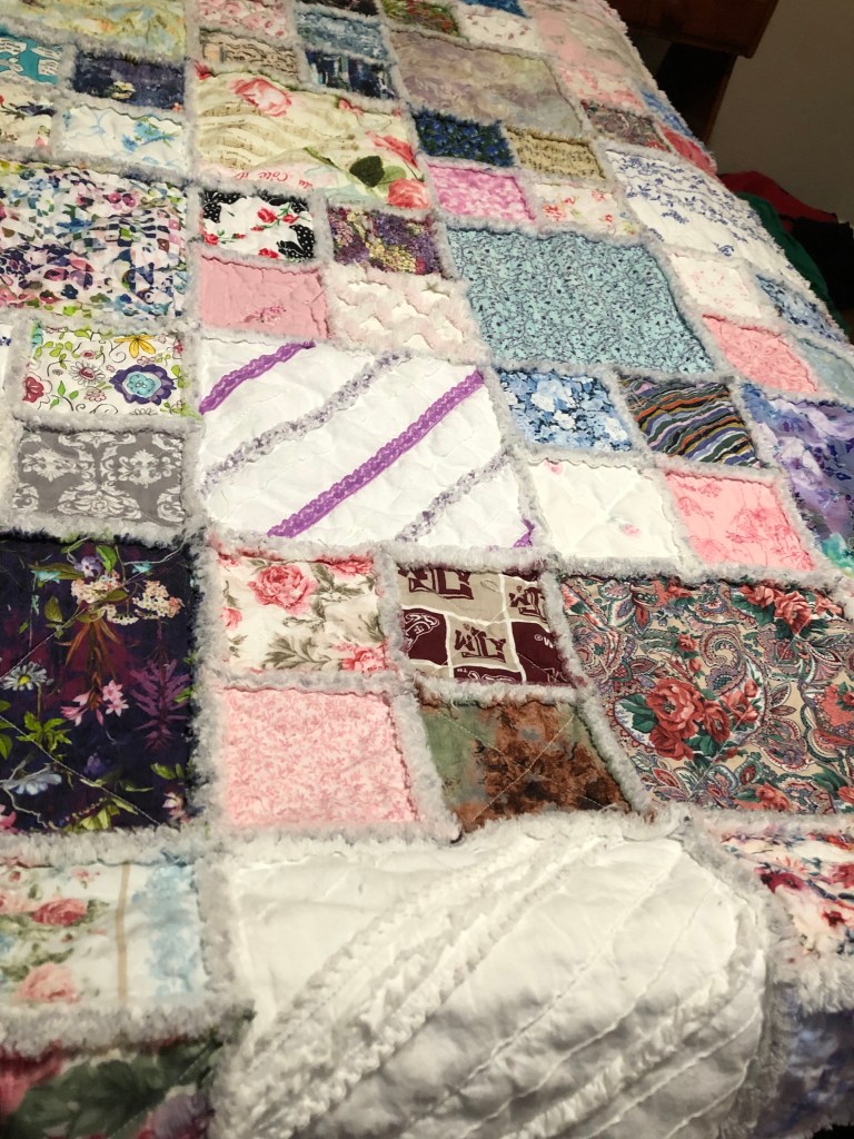 pink texture quilt